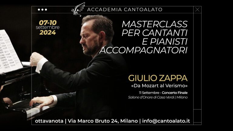 Masterclass per Cantanti e Pianisti Accompagnatori con Giulio Zappa