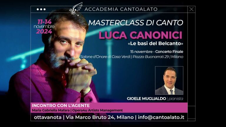 Masterclass di Canto con Luca Canonici