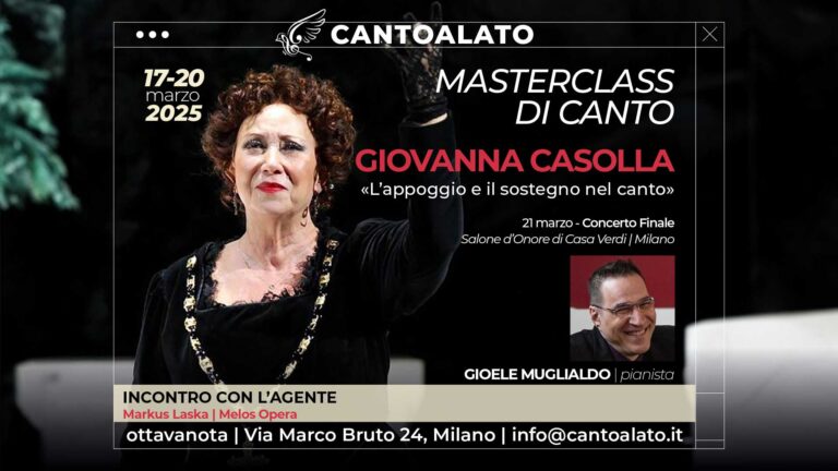 Masterclass di Canto con Giovanna Casolla